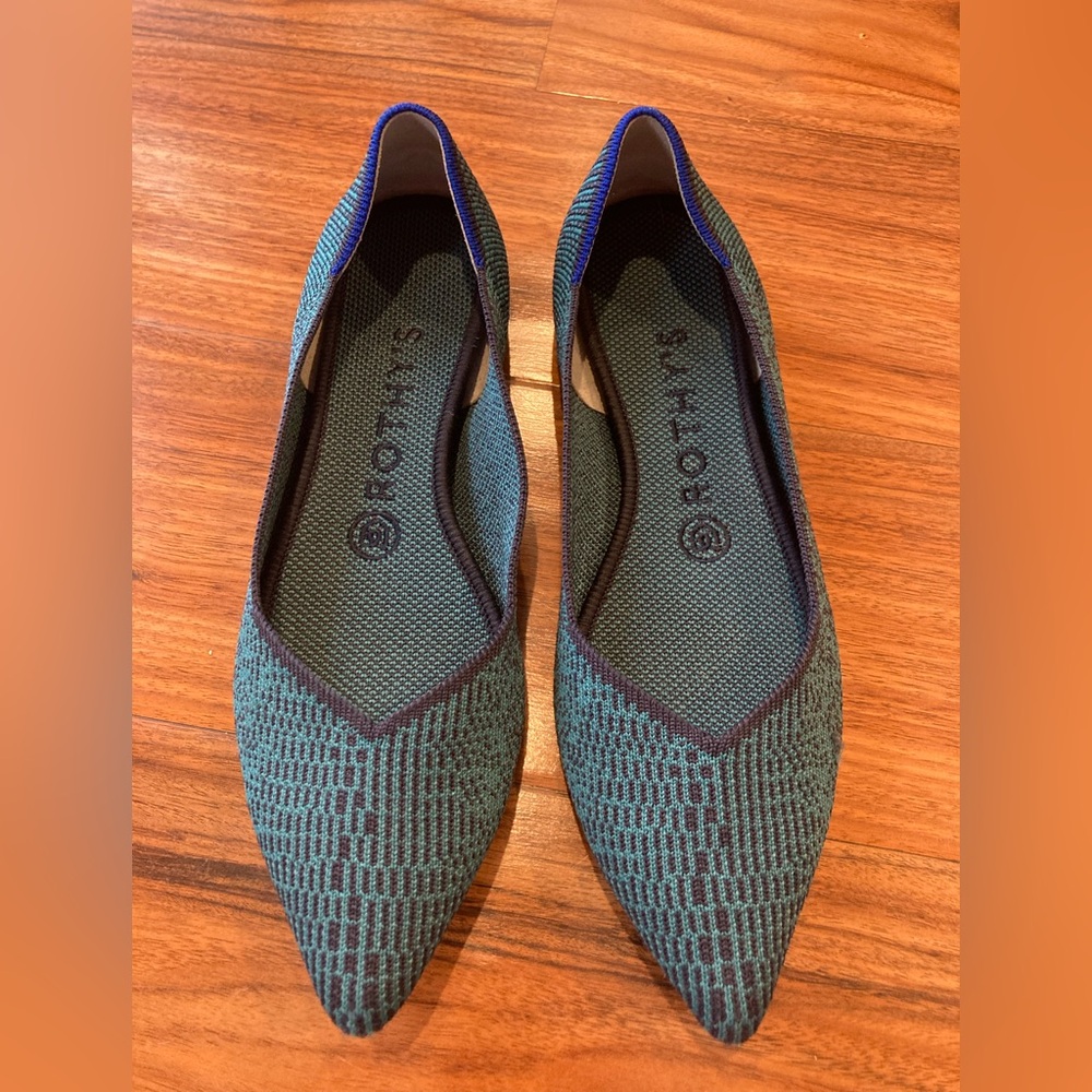 Rothys spruce python pointed size 7.5 woman’s fla… - image 1
